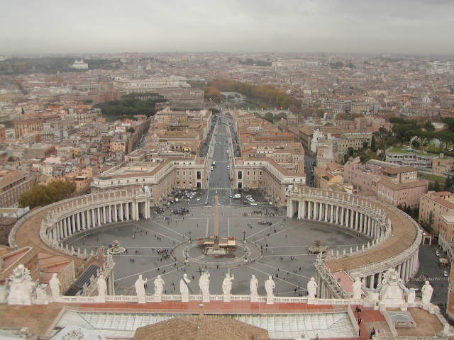 Outside Vatican on top
